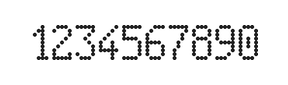 5×9数字点阵字体 ddN59AA1682
