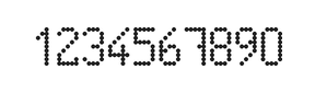 5×9数字点阵字体 ddN59AA1684