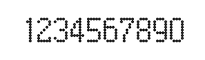5×9数字点阵字体 ddN59AA1688