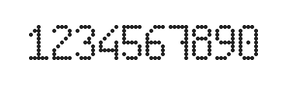 5×9数字点阵字体 ddN59AA1692