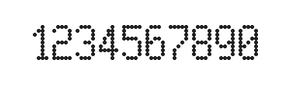 5×9数字点阵字体 ddN59AA1695