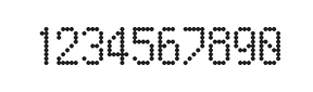 5×9数字点阵字体 ddN59AA1701