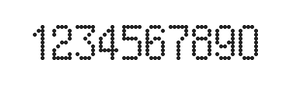 5×9数字点阵字体 ddN59AA1702