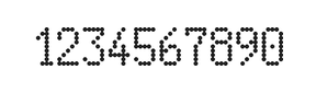 5×9数字点阵字体 ddN59AA1703