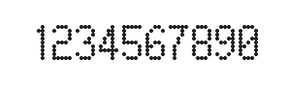 5×9数字点阵字体 ddN59AA1705
