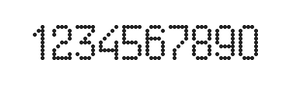 5×9数字点阵字体 ddN59AA1709