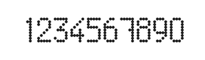5×9数字点阵字体 ddN59AA1710