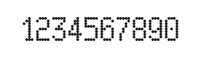 5×9数字点阵字体 ddN59AA1712