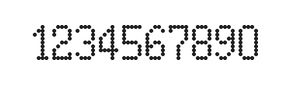 5×9数字点阵字体 ddN59AA1715