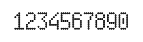 5×9数字点阵字体 ddN59AA1716