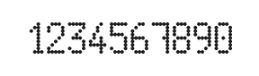 5×9数字点阵字体 ddN59AA1717