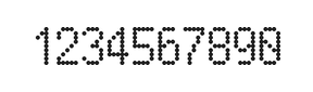 5×9数字点阵字体 ddN59AA1719