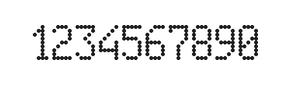 5×9数字点阵字体 ddN59AA1720