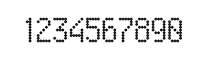 5×9数字点阵字体 ddN59AA1722