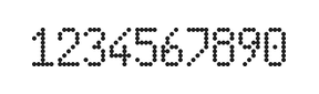 5×9数字点阵字体 ddN59AA1723