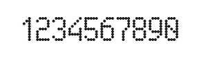 5×9数字点阵字体 ddN59AA1724