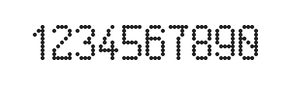 5×9数字点阵字体 ddN59AA1728