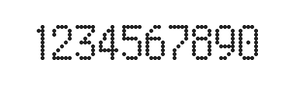 5×9数字点阵字体 ddN59AA1730