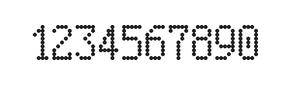 5×9数字点阵字体 ddN59AA1734