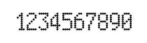 5×9数字点阵字体 ddN59AA1737