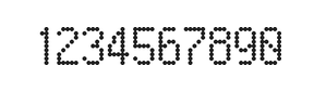 5×9数字点阵字体 ddN59AA1738