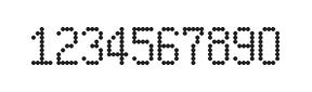 5×9数字点阵字体 ddN59AA1748