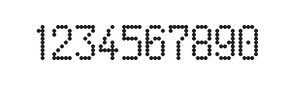 5×9数字点阵字体 ddN59AA1750