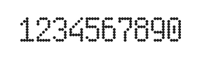 5×9数字点阵字体 ddN59AA1751