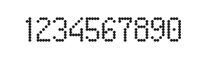5×9数字点阵字体 ddN59AA1769