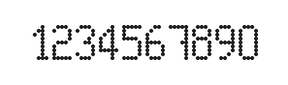 5×9数字点阵字体 ddN59AA1774