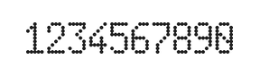 5×9数字点阵字体 ddN59AA1776
