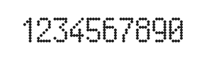 5×9数字点阵字体 ddN59AA1778