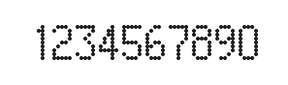 5×9数字点阵字体 ddN59AA1782