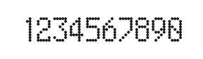 5×9数字点阵字体 ddN59AA1785
