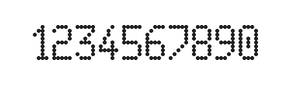 5×9数字点阵字体 ddN59AA1786