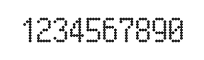 5×9数字点阵字体 ddN59AA1787