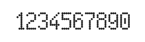 5×9数字点阵字体 ddN59AA1788