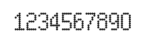 5×9数字点阵字体 ddN59AA1795
