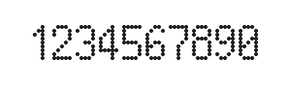 5×9数字点阵字体 ddN59AA1796