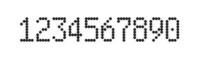5×9数字点阵字体 ddN59AA1800
