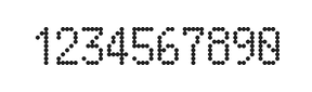 5×9数字点阵字体 ddN59AA1802