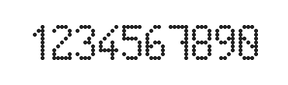 5×9数字点阵字体 ddN59AA1803