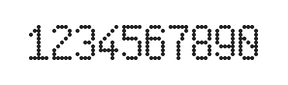 5×9数字点阵字体 ddN59AA1808
