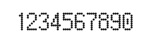 5×9数字点阵字体 ddN59AA1809