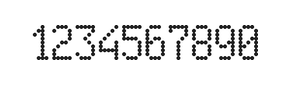 5×9数字点阵字体 ddN59AA1814