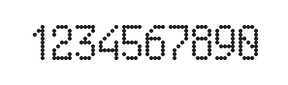 5×9数字点阵字体 ddN59AA1818