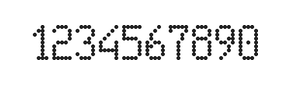 5×9数字点阵字体 ddN59AA1821