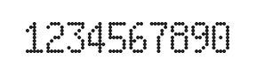 5×9数字点阵字体 ddN59AA1822