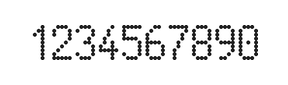 5×9数字点阵字体 ddN59AA1823
