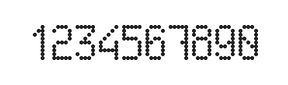 5×9数字点阵字体 ddN59AA1829